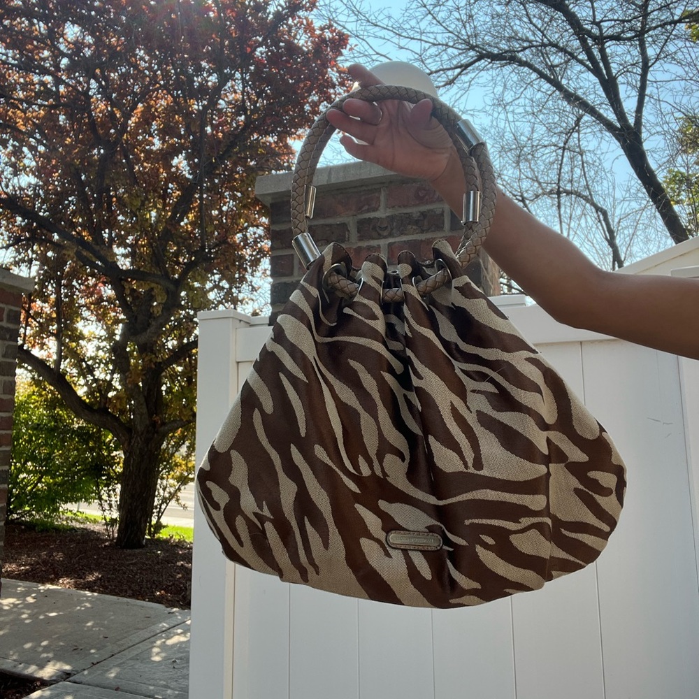Dana Buchman Brown Zebra Print Tote